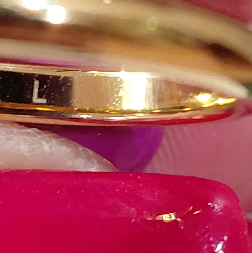 Louis Vuitton Bergwelt Cosmopolitan Signet Ring Purple Gold 7.5/7.75 - Picture 5 of 7